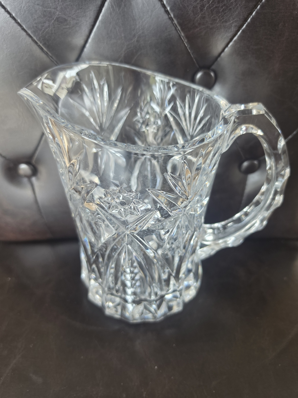 Cut-Glass Serving Pitcher in Clear Crystal